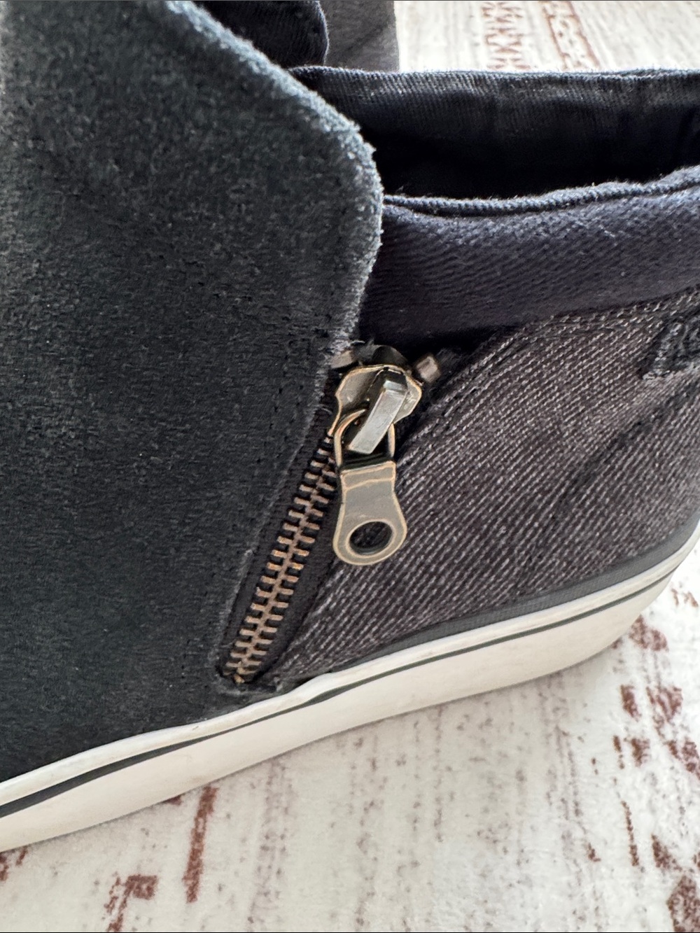 Keds Black High-Top Suede Platform Sneakers - Picture 6 of 8